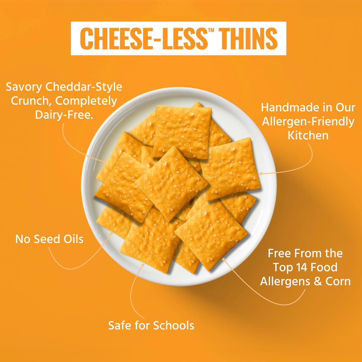 Every Body Eat Snack Thins Cheese-Less – Gluten Free, Dairy Free, Vegan (20 Count)