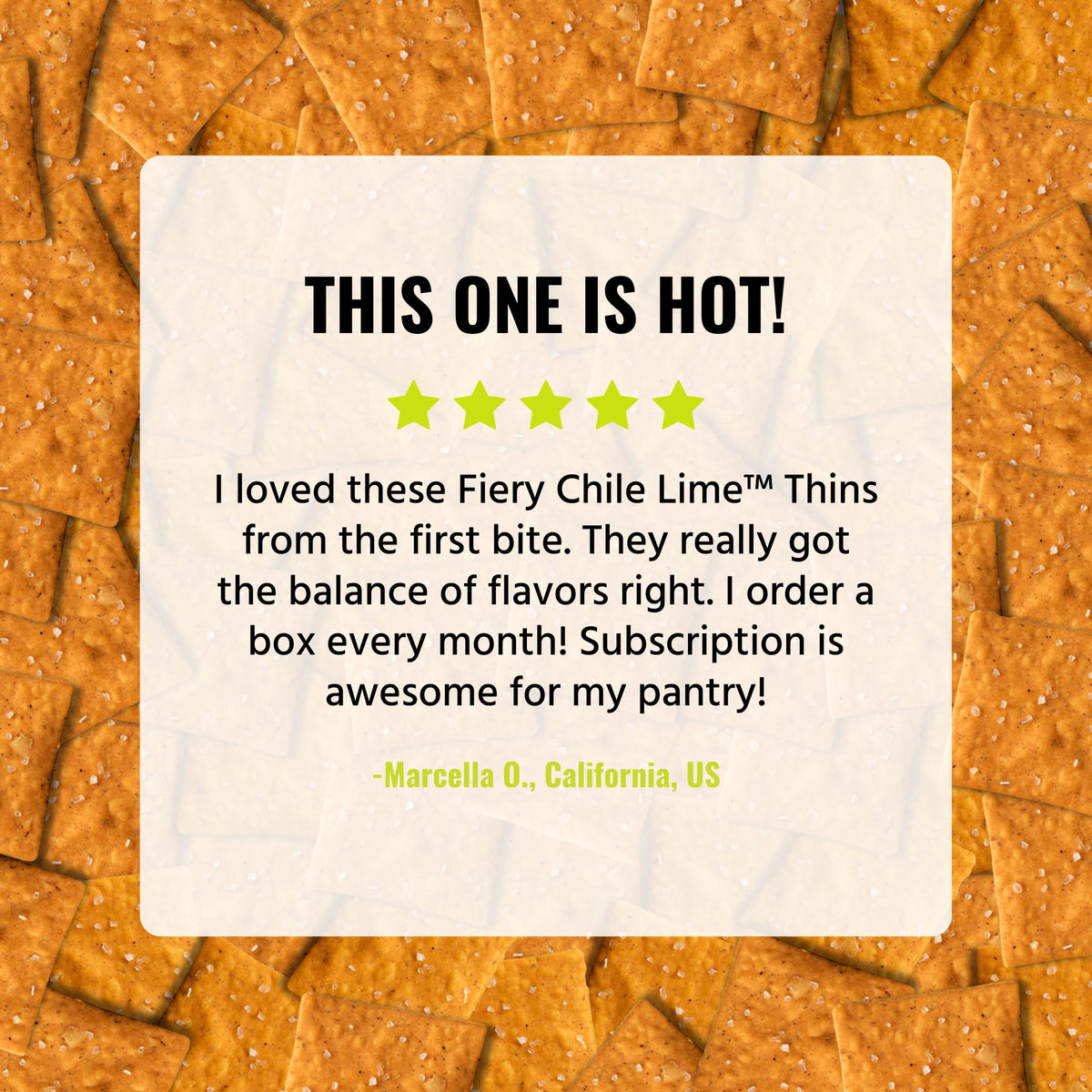 Every Body Eat Fiery Chile Lime Cracker Thins — Gluten Free, Vegan, Dairy Free, Nut Free, Seed Oil Free (4oz Case of 6)
