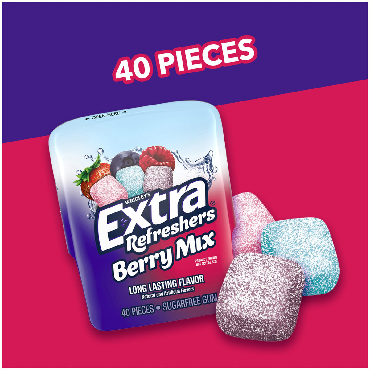 EXTRA Gum Sugar-Free Berry Mix – 6 Bottles (40 Pieces Each) | 3.21 oz