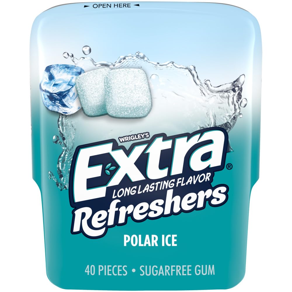 EXTRA Refreshers Polar Ice Gum – 40 Pieces (Pack of 6)