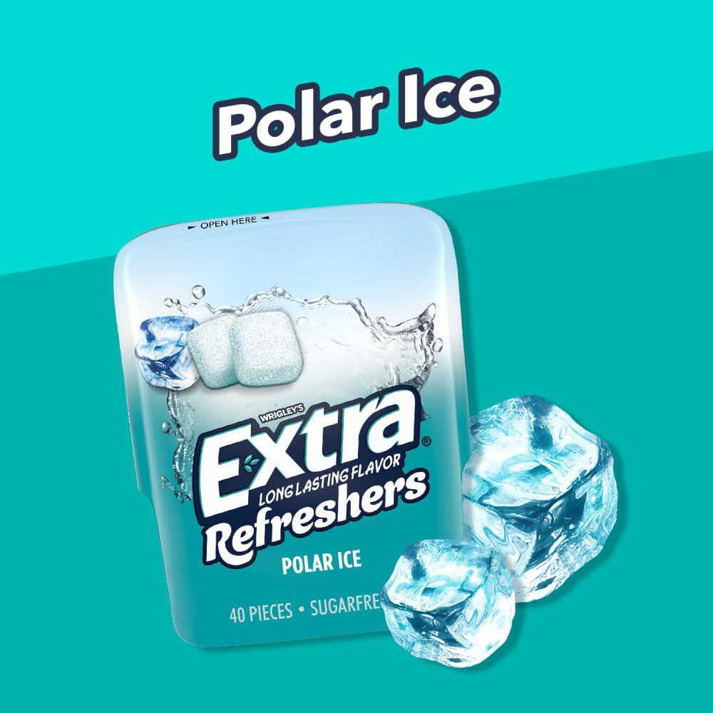 EXTRA Refreshers Polar Ice Gum – 40 Pieces (Pack of 6)