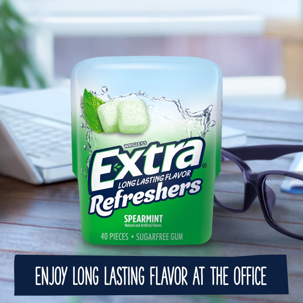 EXTRA Refreshers Spearmint Gum - 6 Pack (240 Pieces)