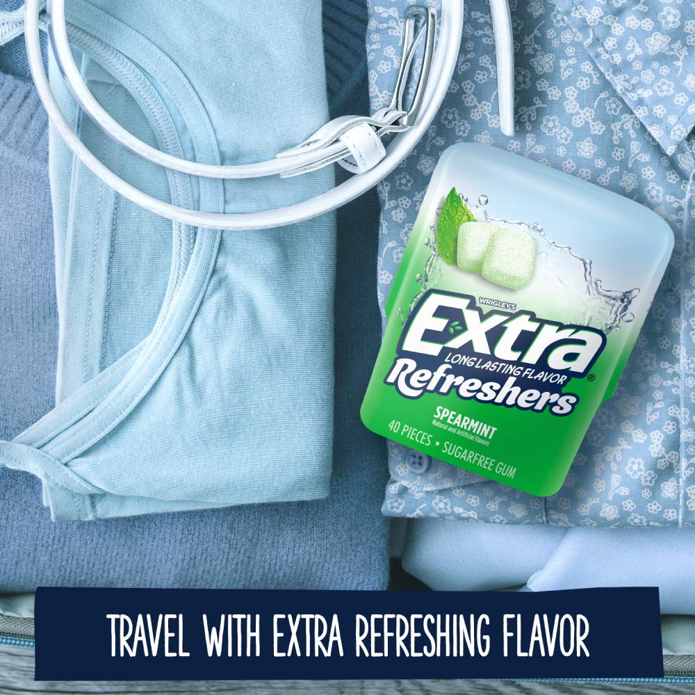 EXTRA Refreshers Spearmint Gum - 6 Pack (240 Pieces)