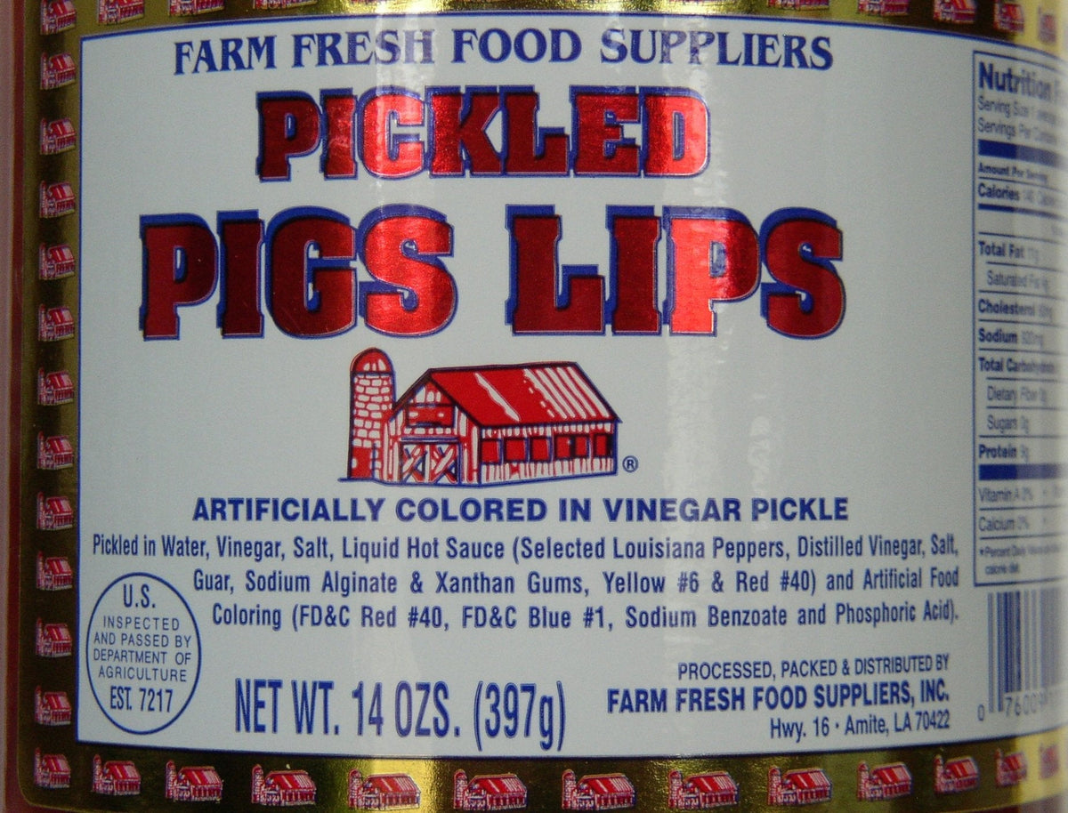 Farm Fresh Food Suppliers Pickled Pigs Lips, 14 Oz – Bold Pantry Snack