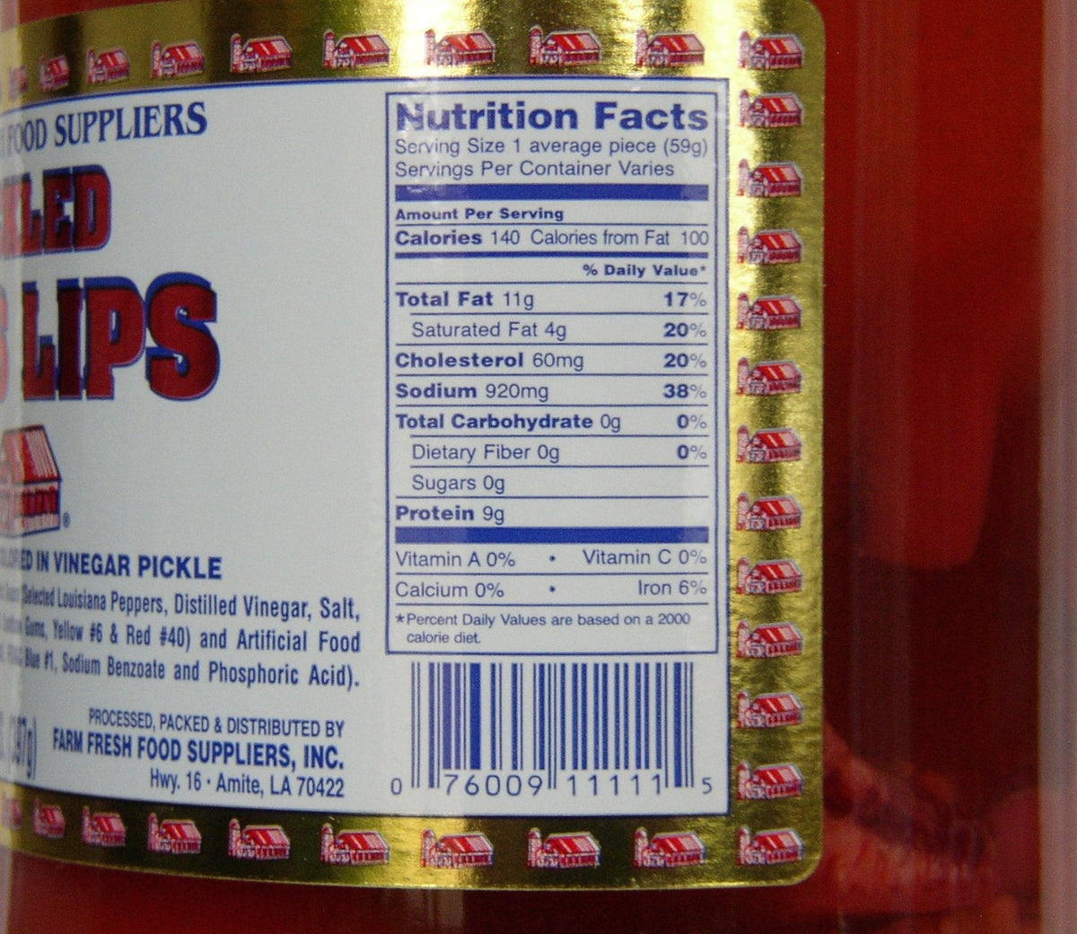 Farm Fresh Food Suppliers Pickled Pigs Lips, 14 Oz – Bold Pantry Snack