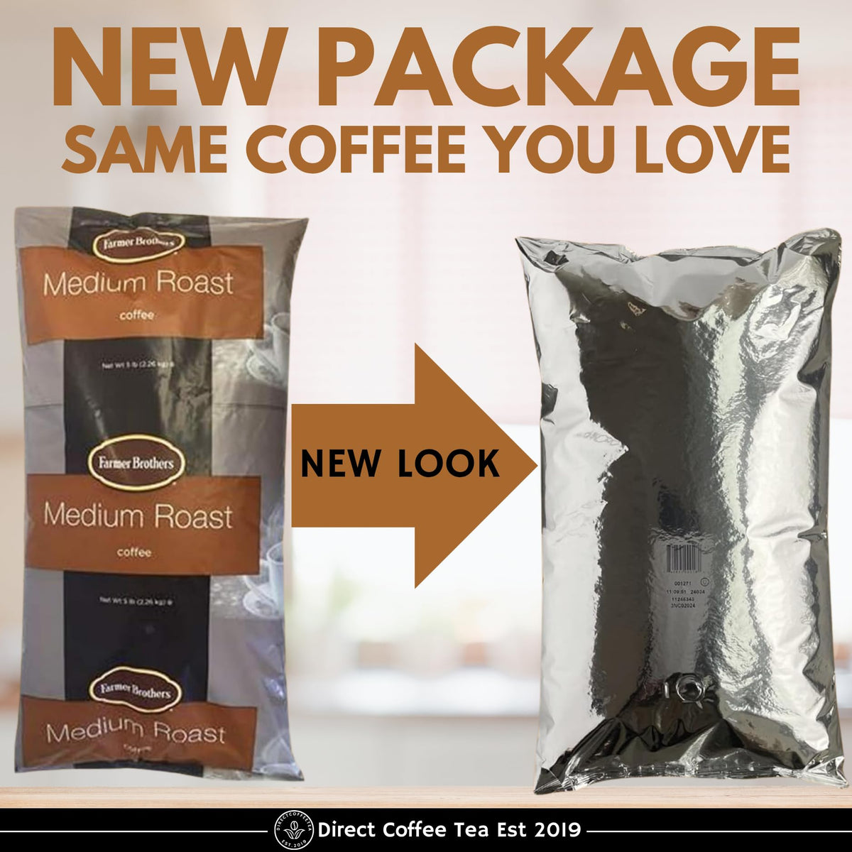 DIRECT COFFEE TEA EST 2019 | Farmer Bros Ground Coffee – Breakfast Blend, 5-lb Bag – Smooth Finish, Aromatic & Mild Flavor