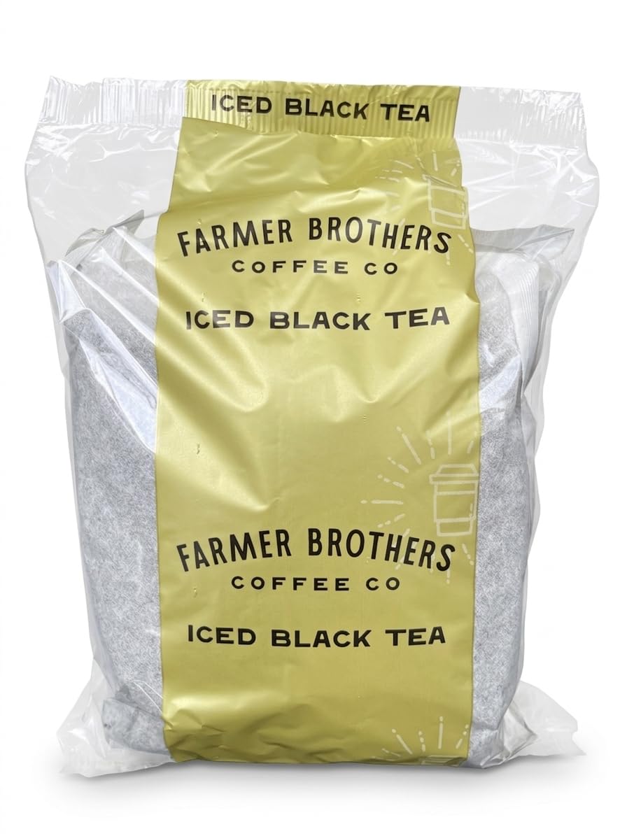 Farmer Brothers Black Iced Tea – Fresh Brew Unsweetened 24x4oz Filter Pack