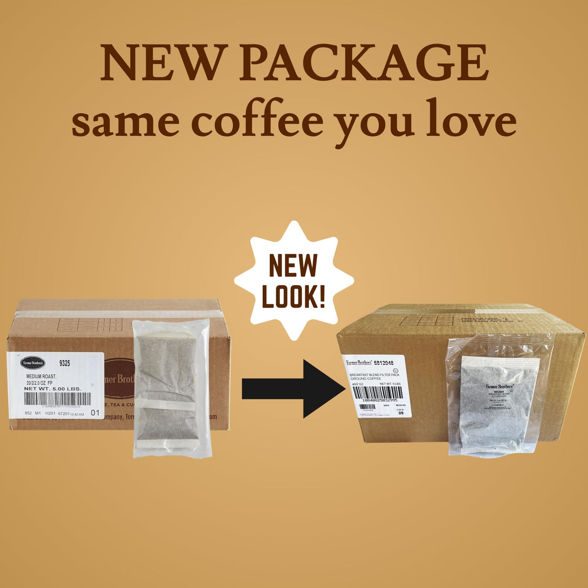 Farmer Brothers Coffee – Breakfast Blend Ground, Medium Roast, 2 oz Filter Pack (40-Count Bulk)