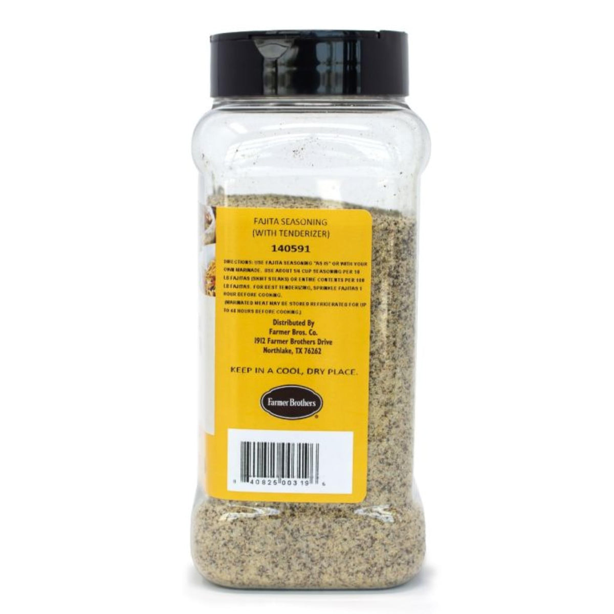 Farmer Brothers Fajita Seasoning with Tenderizer — 28 oz Large Restaurant/Food Service Bottle