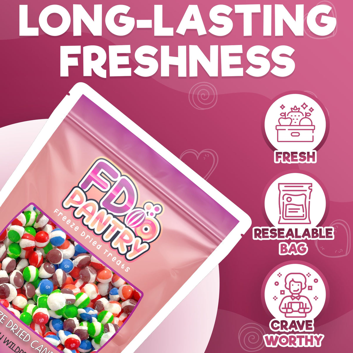 Fruit Crunch Wildberry Freeze-Dried Candy, 16 oz Pouch | FD Pantry