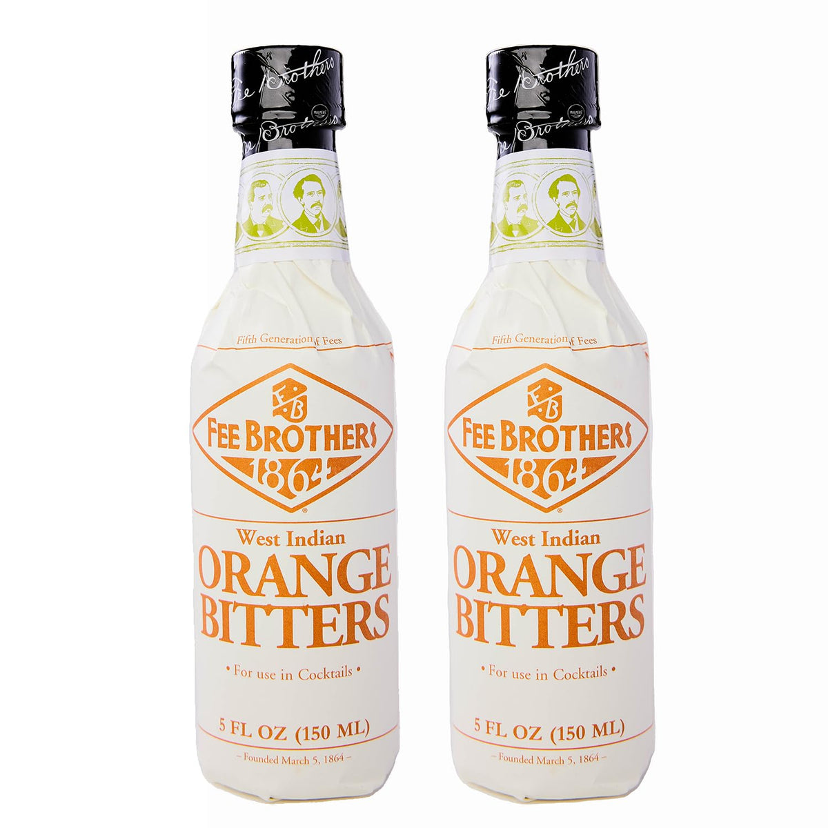Fee Brothers West Indian Orange Cocktail Bitters - 2 Pack | Citrus Spice for Cocktails