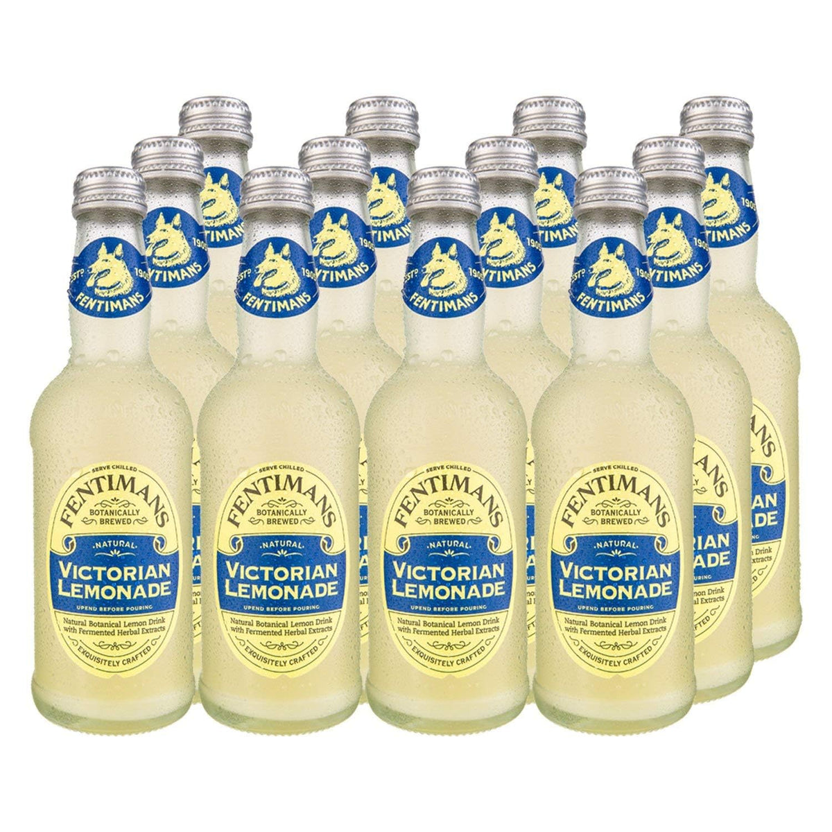 Fentimans Sparkling Victorian Lemonade – All-Natural, Botanically Brewed Lemon Soda (9.3 fl oz, Pack of 12)