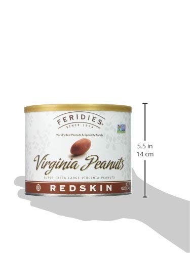 FERIDIES 36 oz Redskin Virginia Peanuts – Skin-On Roasted, Kosher Certified