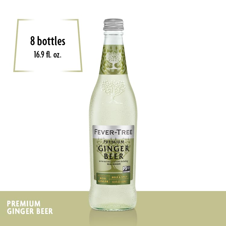 Fever-Tree Premium Ginger Beer – Original, 16.9 Fl Oz, Pack of 8