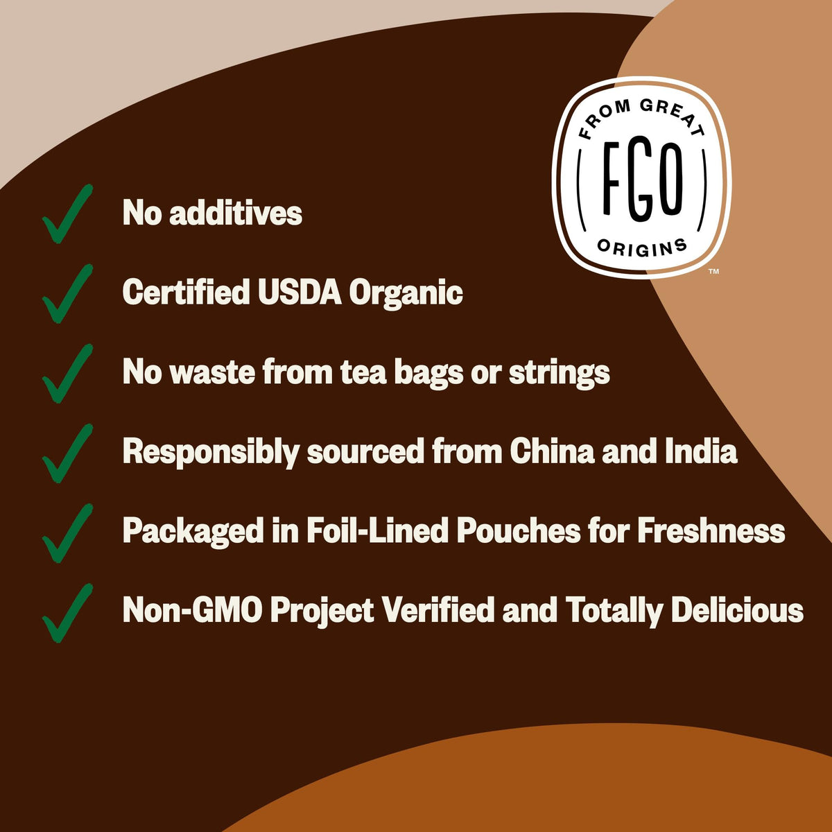 FGO Organic Chai Tea – 16 oz Loose Leaf Bulk, Resealable Pack of 1 | USDA Organic