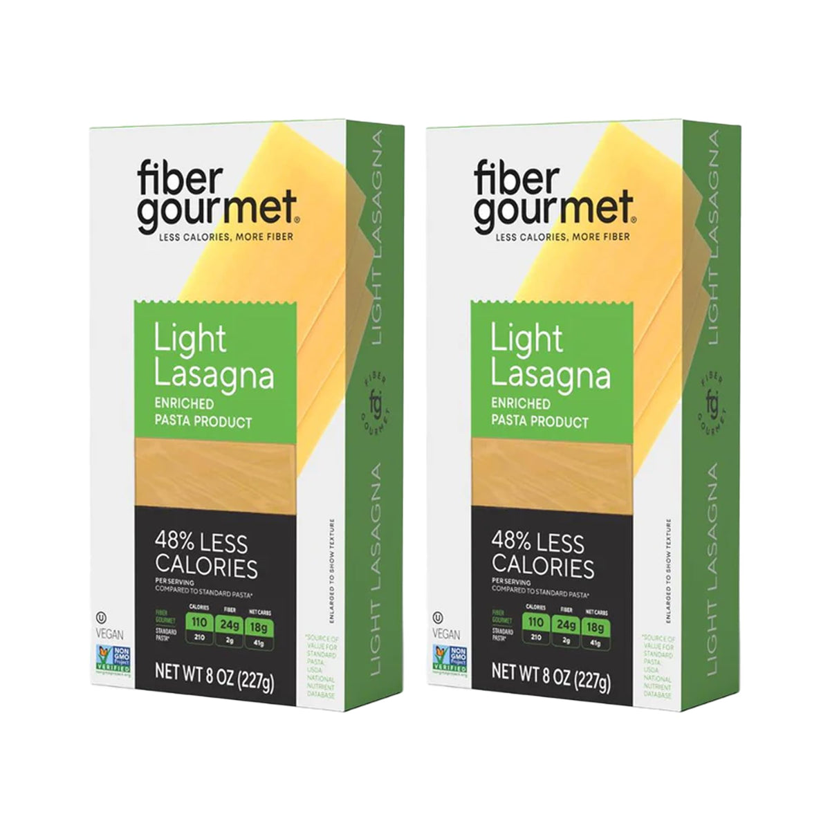 Fiber Gourmet Pasta Light Lasagna Sheets — 110 Calories, 24g Fiber, 18g Net Carbs | Made in Italy