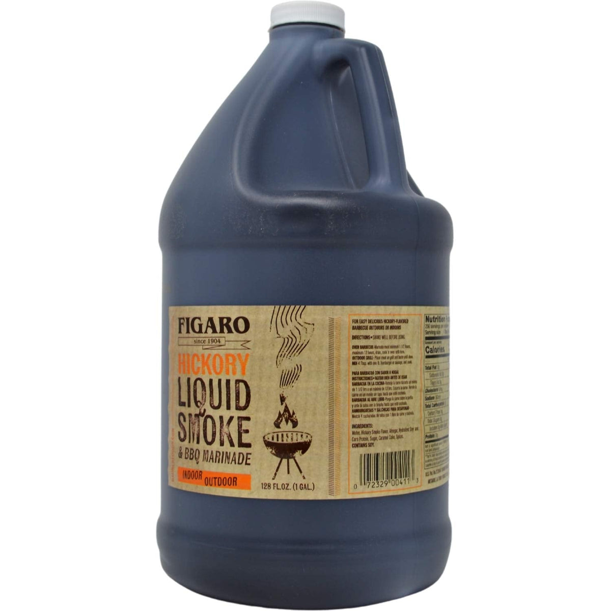 Figaro Hickory Liquid Smoke & Marinade (1 Gallon) – Indoor & Outdoor Grilling