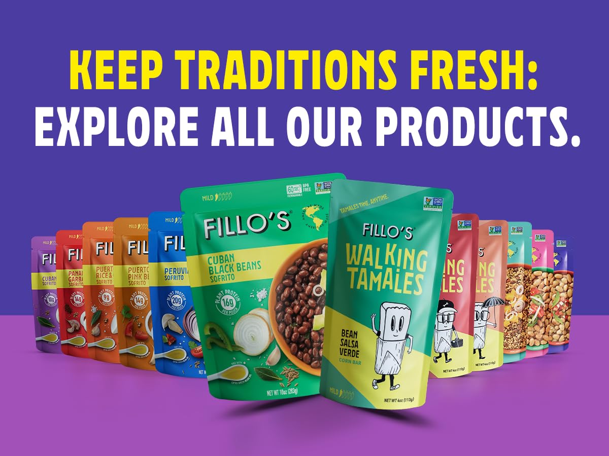 Fillo’s Tamales Variety Pack (7 Pack) – Ready-to-Eat, Gluten-Free, Vegan, Non-GMO