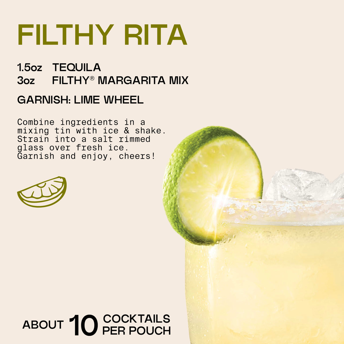 Filthy Margarita Mix & Bloody Mary Mix – Premium All-Natural Cocktail Mixers (32 oz Pouches)