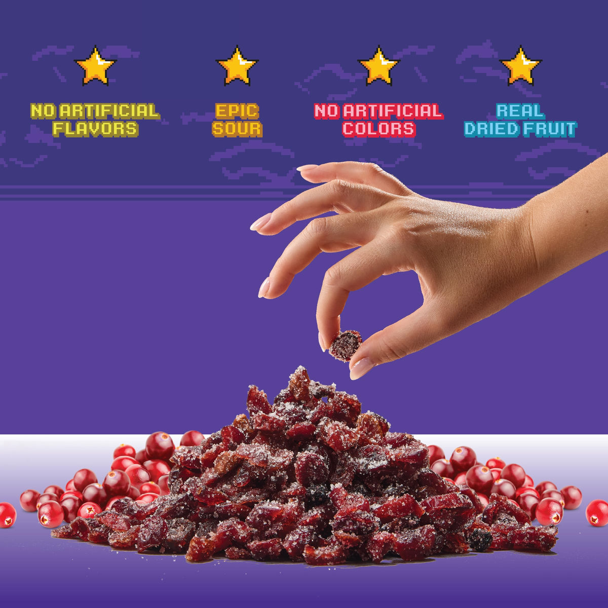 Final Boss Sour Cranberry Level 3 – 10 Pack, Real Dried Fruit Chews, Clean Label Snack