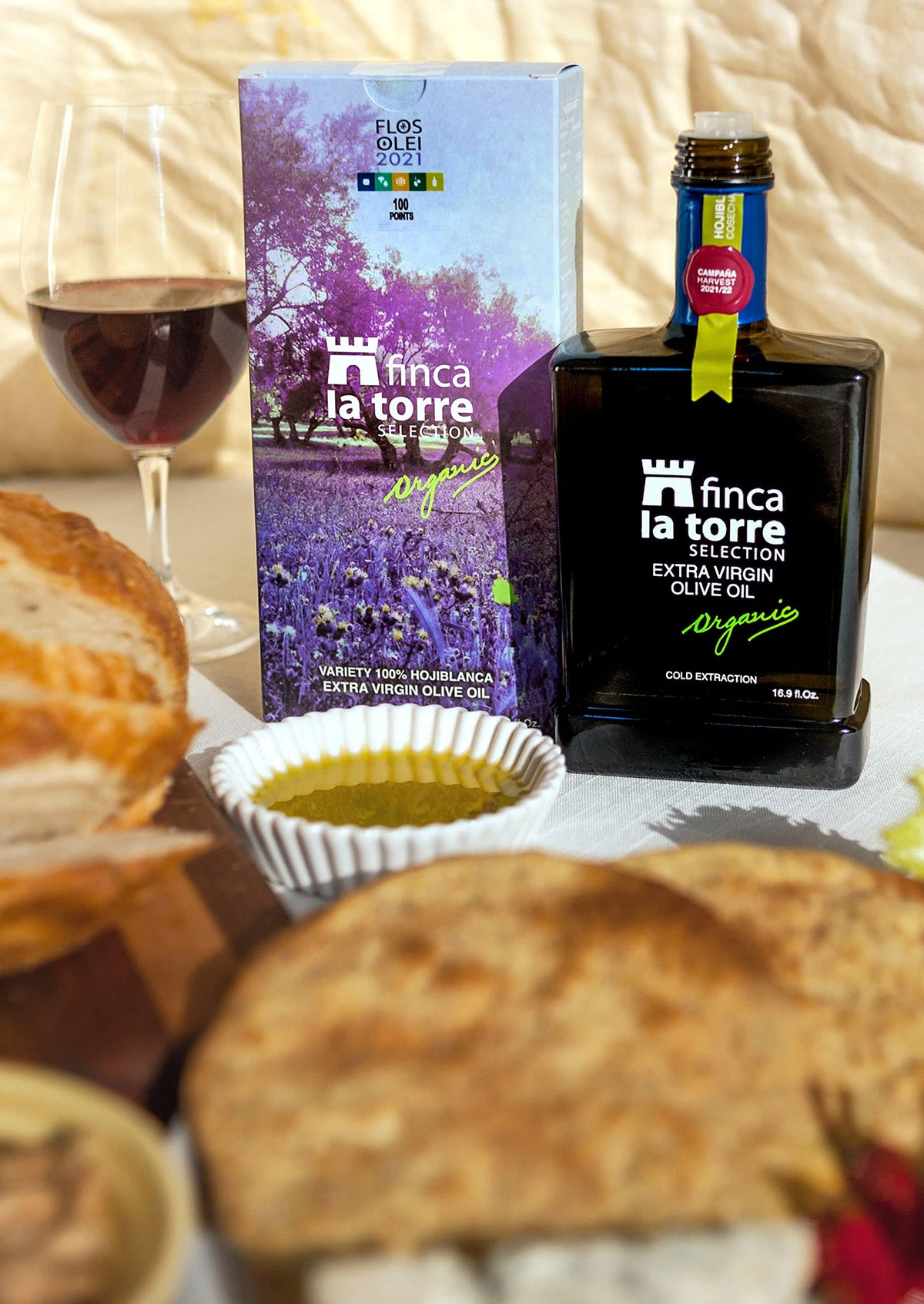Finca La Torre Hojiblanca Organic Olive Oil - Extra Virgin Cold Pressed from Malaga, Spain - 500 ml