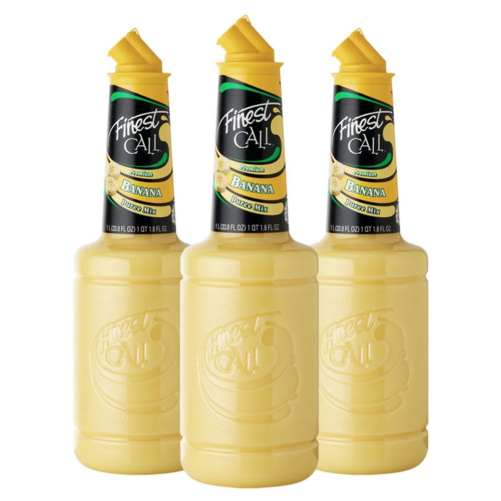 Finest Call Premium Banana Puree Drink Mix 1L – Pack of 3 | Cavendish Banana from Ecuador