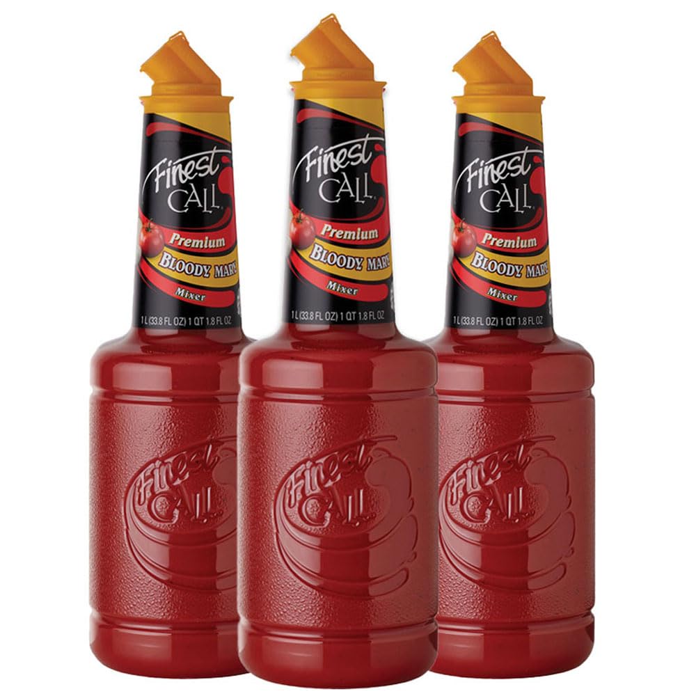 Finest Call Premium Bloody Mary Mix, 1L Bottle – Pack of 3 | Bartender-Grade Cocktail Base