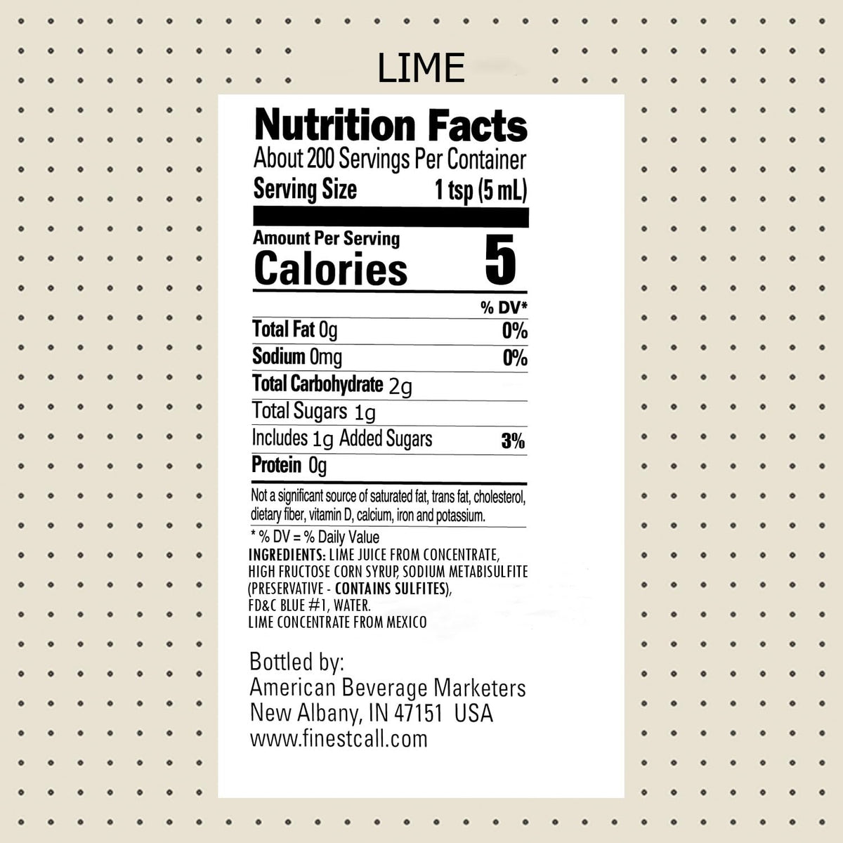 Finest Call Premium Lime Juice Drink Mix – 1L Bottle (33.8 oz), Pack of 3