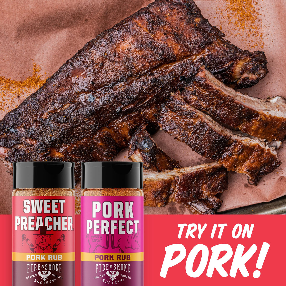 Fire & Smoke Society Essential Grill Variety Pack | 8-Pack BBQ Rubs & Seasonings