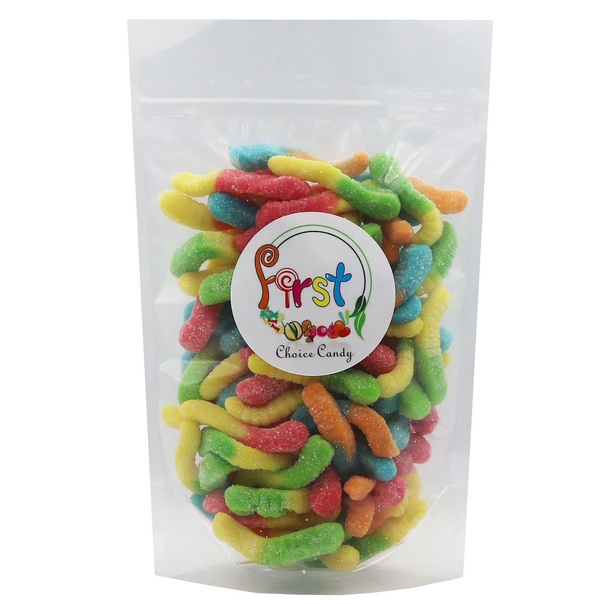 FirstChoiceCandy Sour Gummy Crawlers Neon Worms – 5 Pound Pack