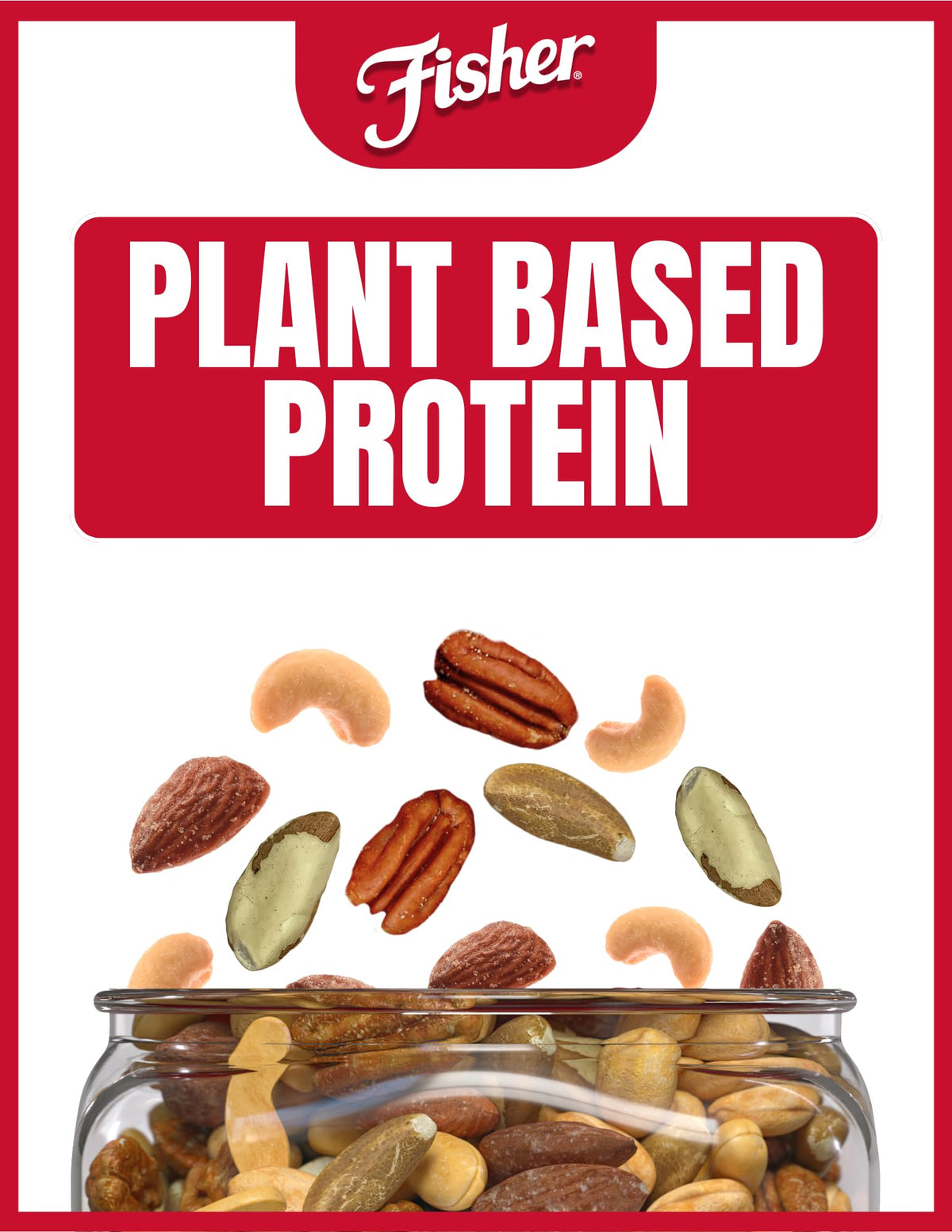 Fisher Snack Deluxe Mixed Nuts – 24 oz Jar (Cashews, Almonds, Pecans, Brazil Nuts) | Recyclable