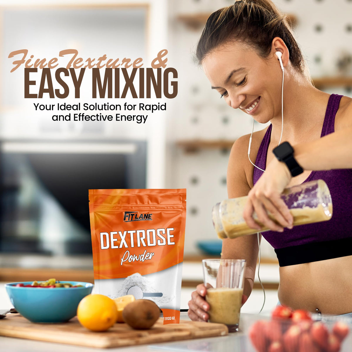 Fit Lane Nutrition Bulk Dextrose Powder 5 lbs – Unflavored Glucose Sugar