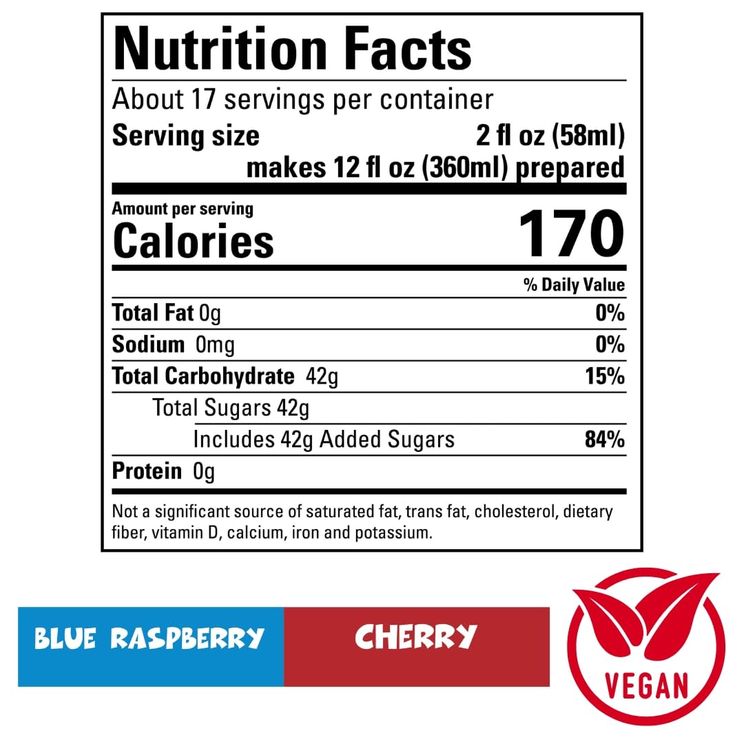 Fizz Creations ICEE 2 Pack Slushie Syrups – Blue Raspberry & Cherry, 2 x 16.9 oz