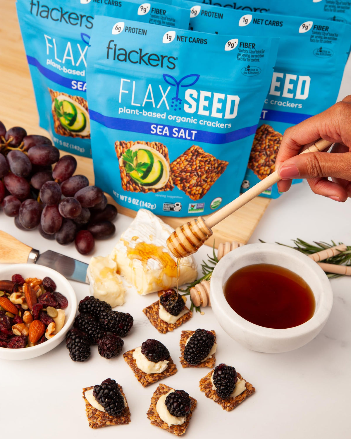 Flackers Doctor In The Kitchen Sea Salt Flacker – 5oz Crackers (Pack of 12)