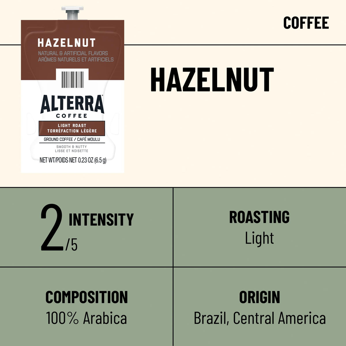 Flavia Alterra Hazelnut Freshpacks — Light Roast for Flavia Brewers (Case of 40)