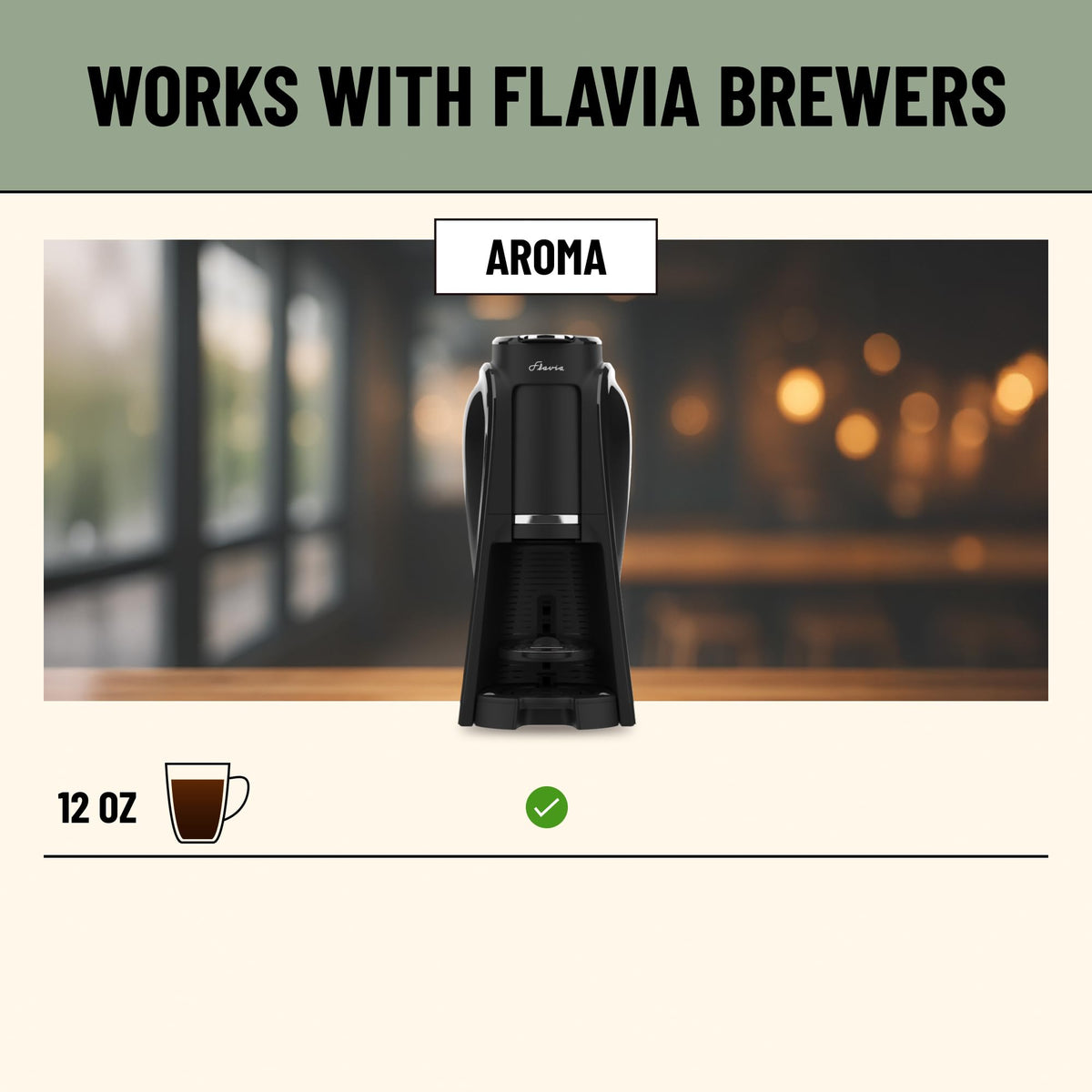 Flavia Lavazza Momento Elegance 12oz Freshpacks for Flavia Aroma Brewer – Dark Roast (Case of 38)