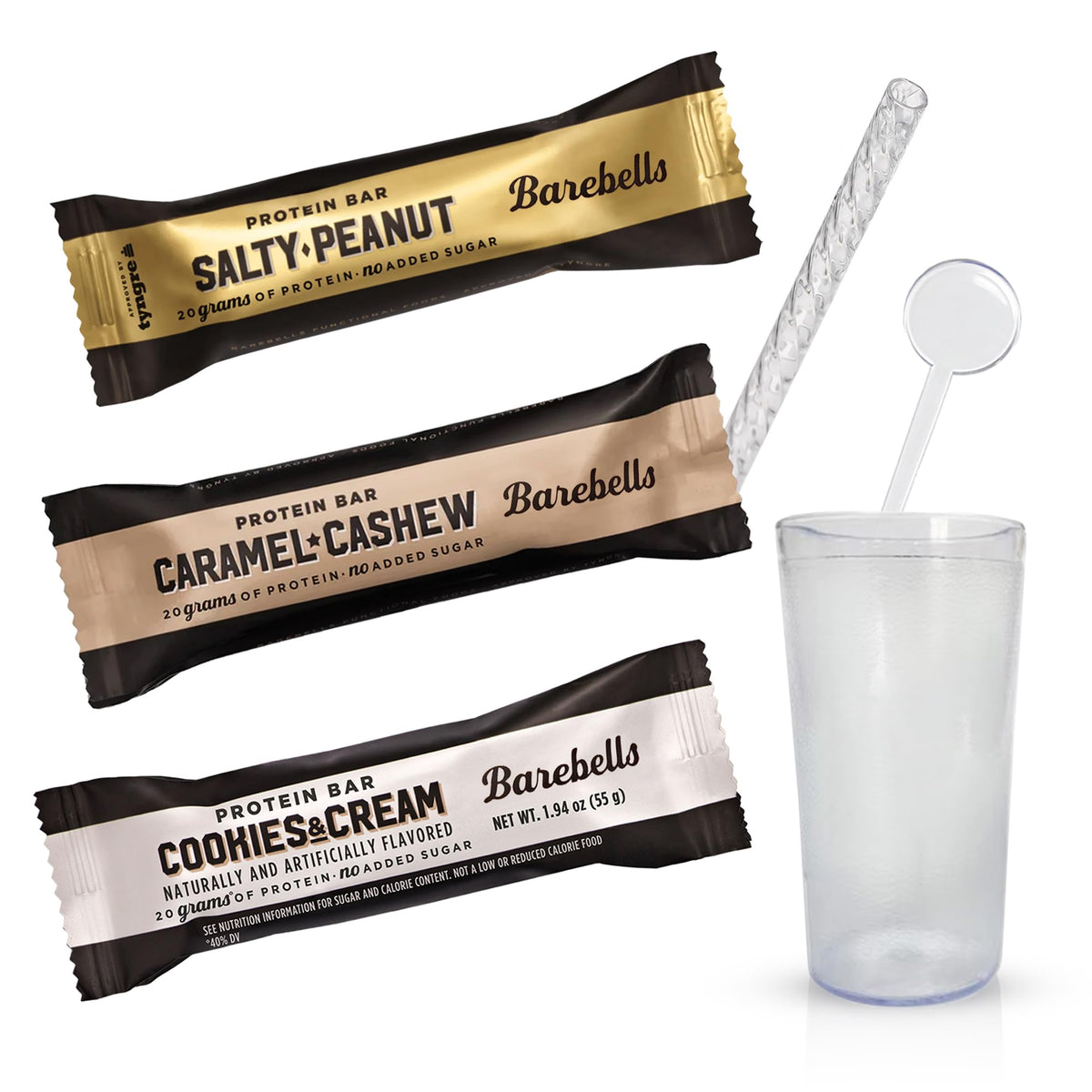 Flexfinity Barebells Protein Bars Variety Pack (9 Count) – Salty Peanut, Caramel Cashew & Cookies and Cream
