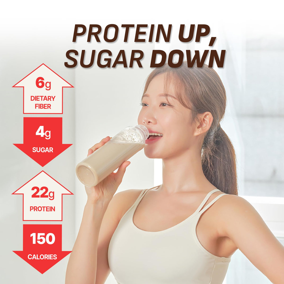 Flimeal Chocolate Protein Shake with Crunchy Balls - 22g Protein, Low Sugar, Keto-Friendly