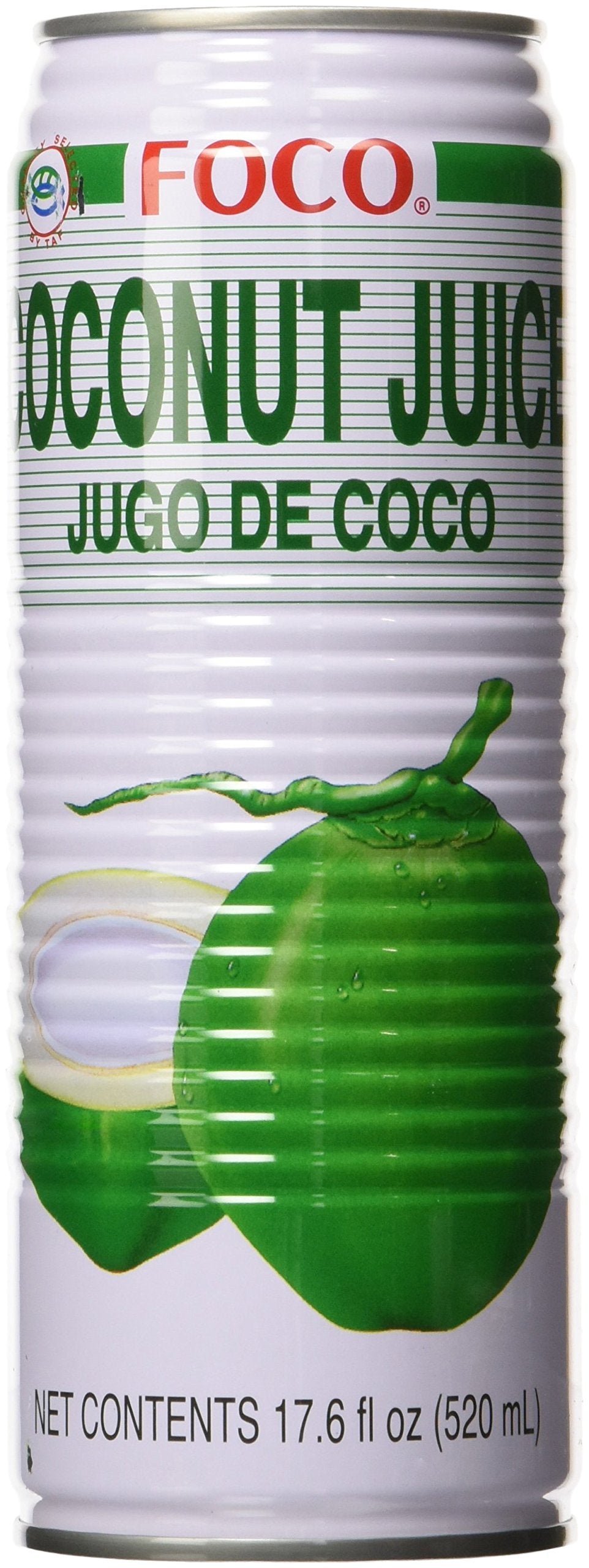FOCO Coconut Juice 17.6 Fl Oz – 12 Pack | Tropical Beverage