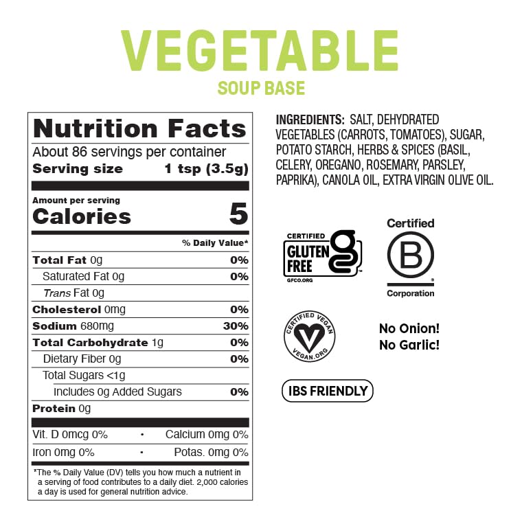 Fody Chicken & Vegetable Soup Base & Seasoning – Garlic & Onion Free, Low FODMAP, Gluten Free (Pack of 2)
