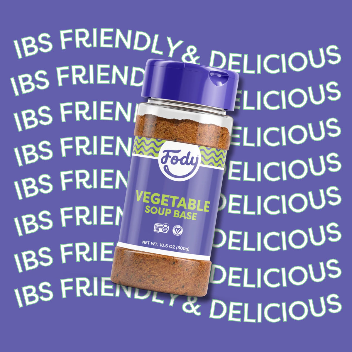 Fody Chicken & Vegetable Soup Base & Seasoning – Garlic & Onion Free, Low FODMAP, Gluten Free (Pack of 2)