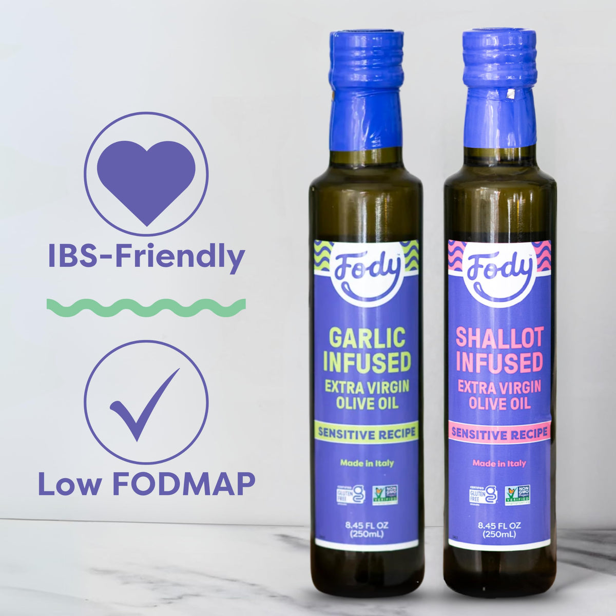 Fody Shallot Infused Olive Oil – Low FODMAP, Gut-Friendly, 8.45 oz