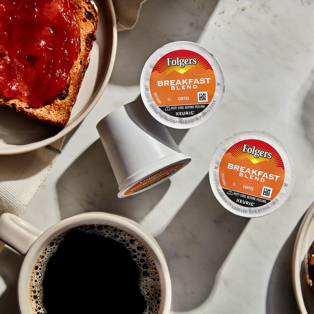 Folgers Breakfast Blend K-Cups – 4x12-Count Pack | Mild, Smooth Morning Coffee