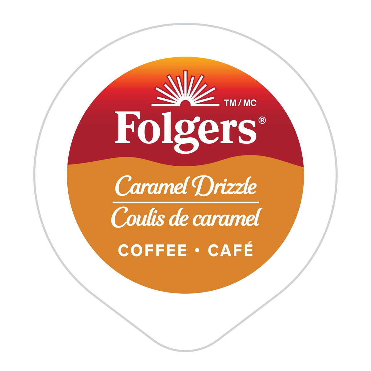 Folgers Caramel Drizzle Flavoured Coffee | 30-Count K-Cup Pods for Keurig