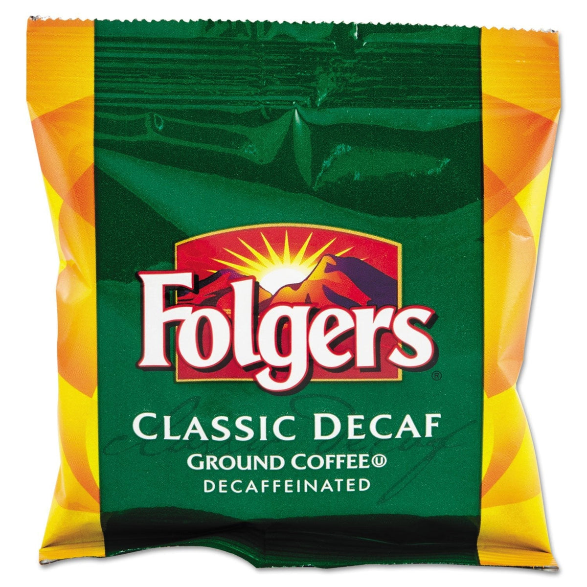 Folgers Classic Decaf Medium Roast Ground Coffee — 42 Filter Packs (1.5 oz each)