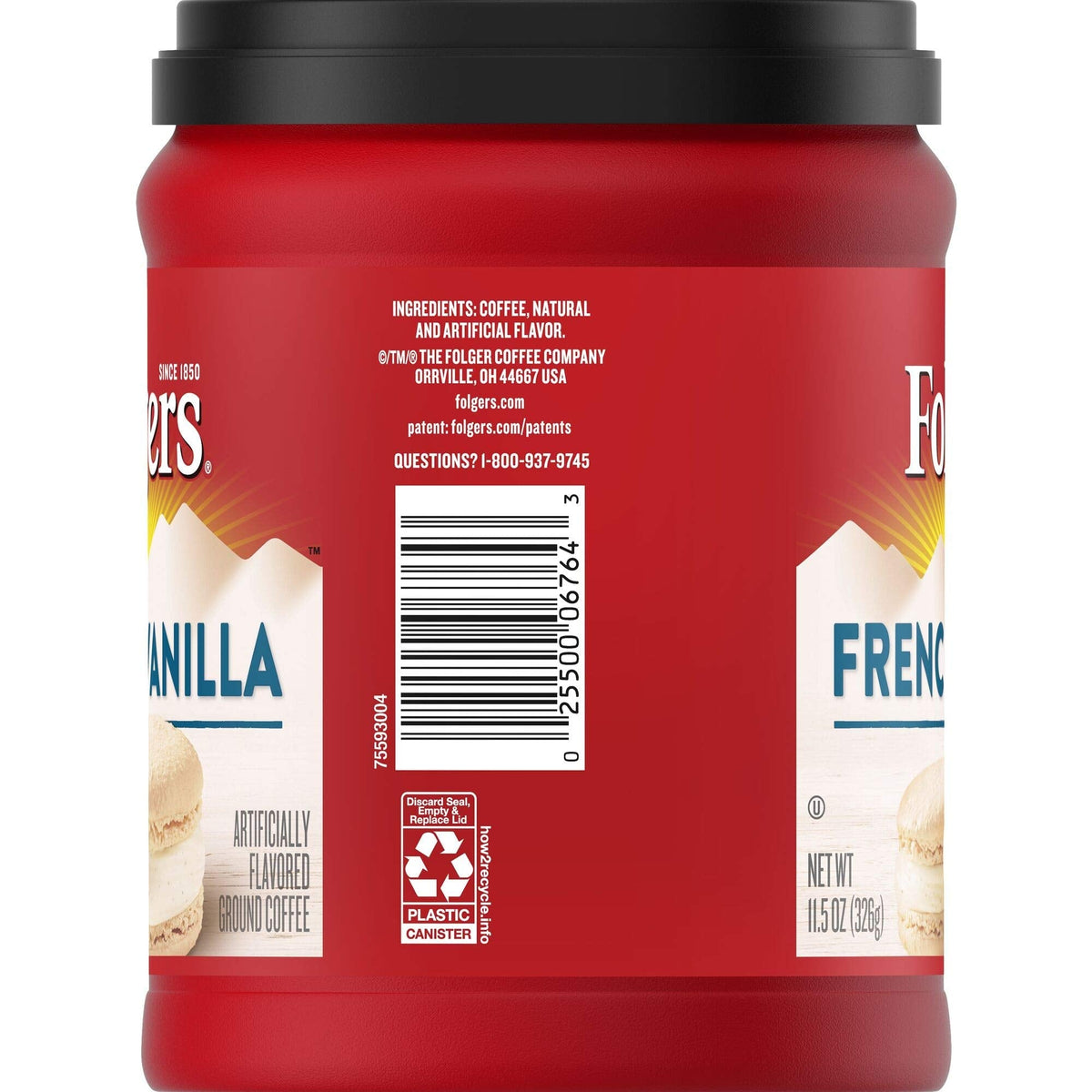 Folgers French Vanilla Flavored Ground Coffee - 11.5 oz