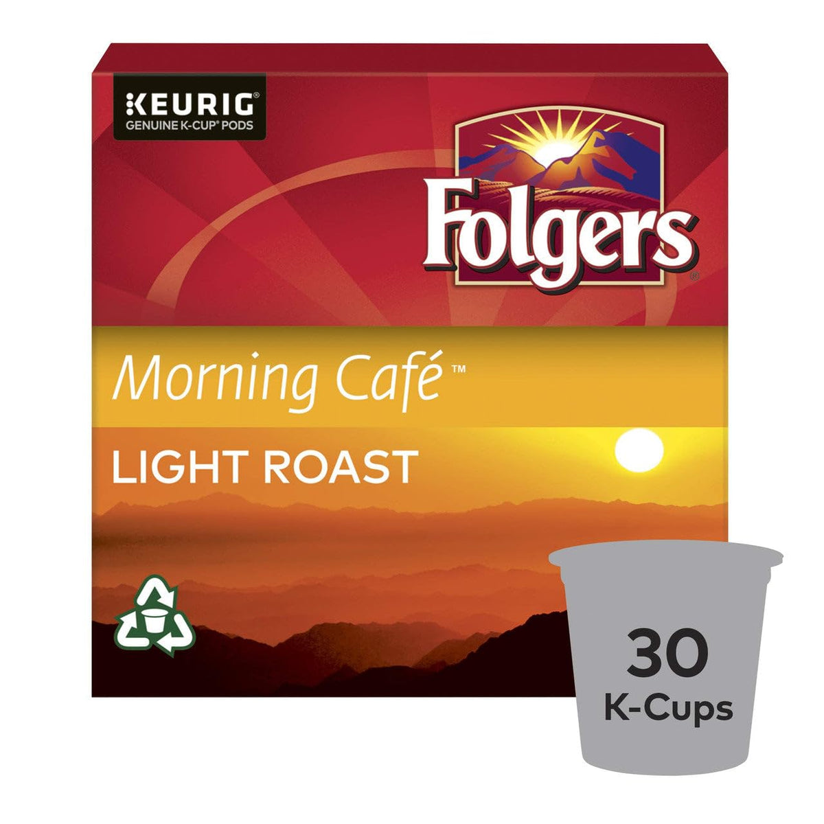 Folgers Morning Café K-Cup Pods – 30 Count