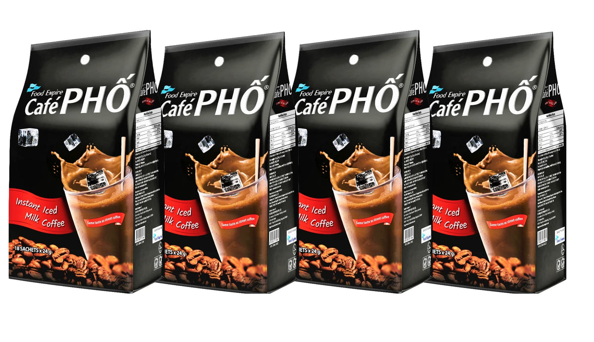 FOOD EMPIRE CAFÉ PHO Vietnamese 3in1 Instant Coffee Mix for Iced Milk Coffee — 18 Sachets