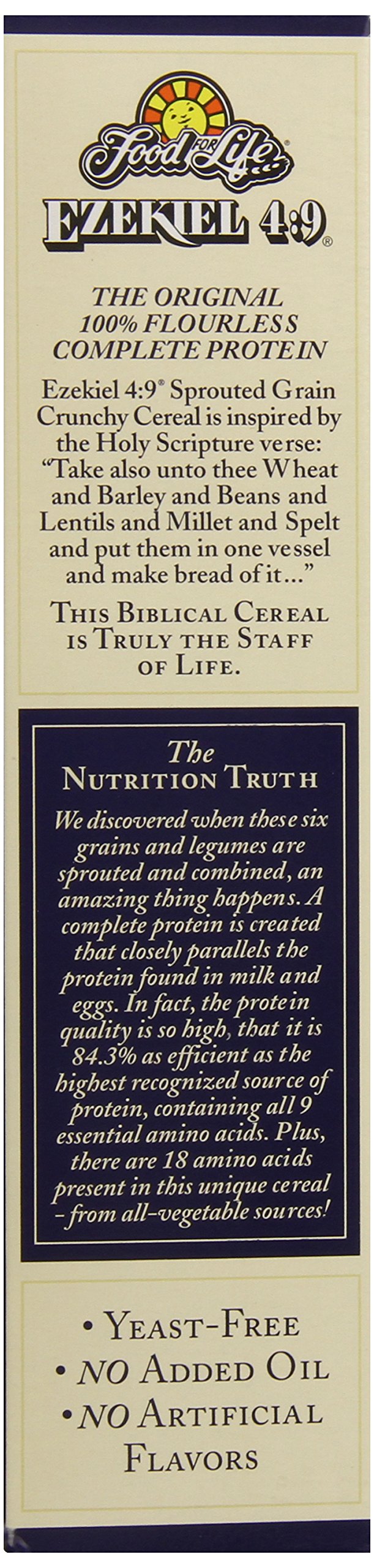 Food for Life Ezekiel 4:9 Organic Sprouted Grain Cereal with Golden Flax – 6x16 oz