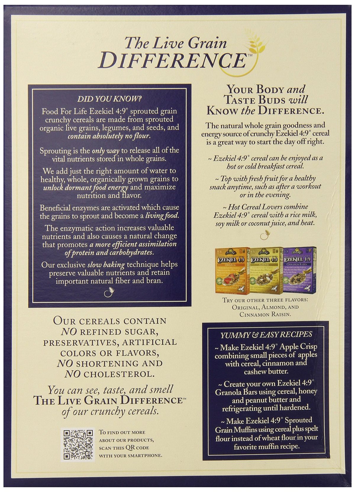Food for Life Ezekiel 4:9 Organic Sprouted Grain Cereal with Golden Flax – 6x16 oz
